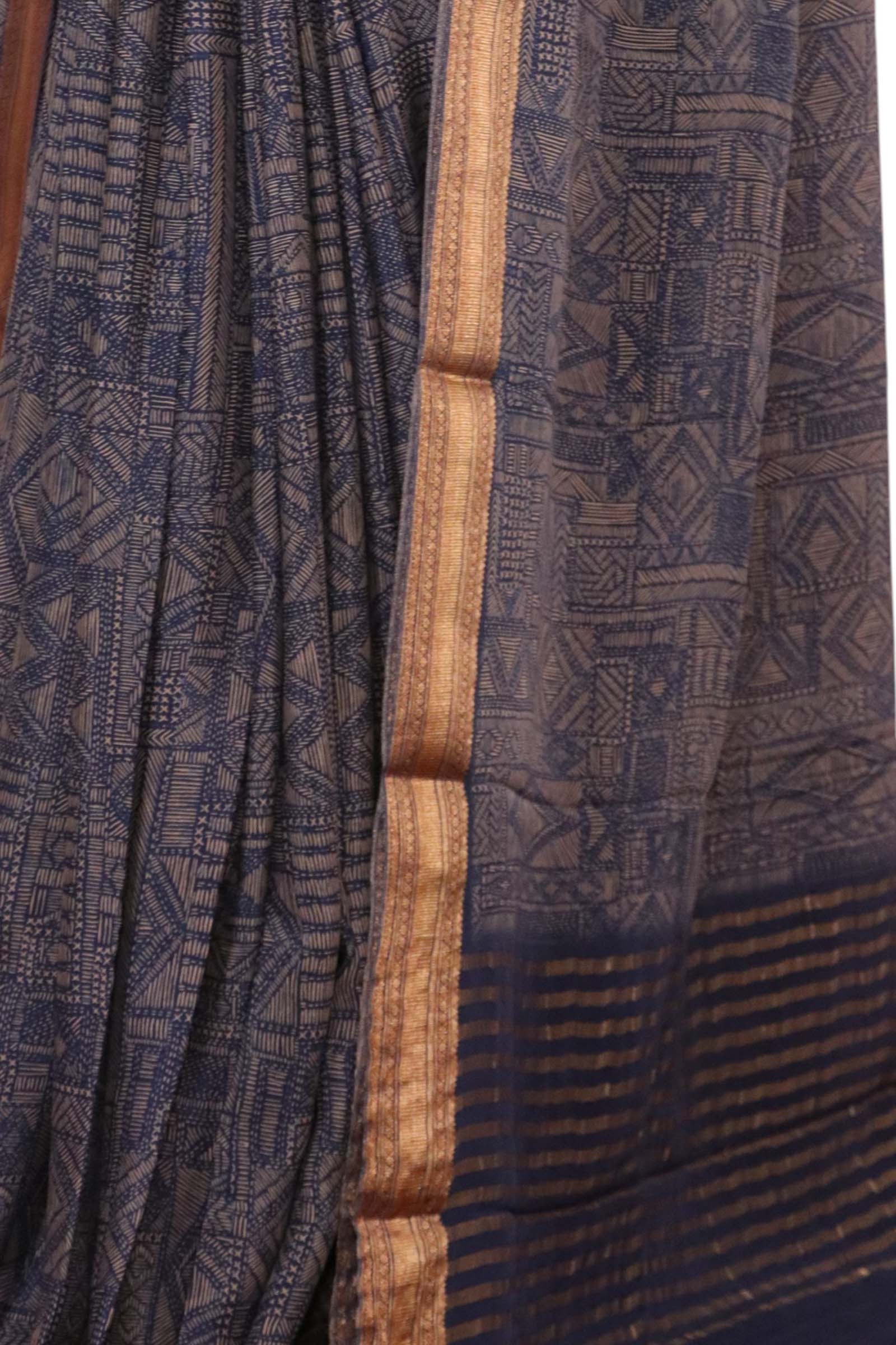 Pure Floral Zari Crepe Silk Saree AL206058